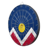 Vlag van Denver (Colorado, Verenigde Staten) Dartbord (Voorkant Rechts)