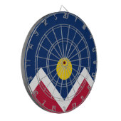 Vlag van Denver (Colorado, Verenigde Staten) Dartbord (Voorkant Links)