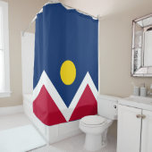 Vlag van Denver (Colorado, Verenigde Staten) Douchegordijn (In situ)
