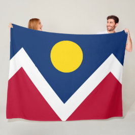 Vlag van Denver (Colorado, Verenigde Staten) Fleece Deken