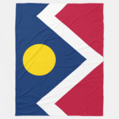 Vlag van Denver (Colorado, Verenigde Staten) Fleece Deken (Voorkant)