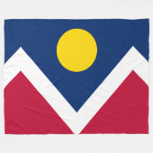 Vlag van Denver (Colorado, Verenigde Staten) Fleece Deken (Voorkant (Horizontaal))
