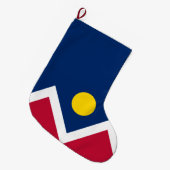Vlag van Denver (Colorado, Verenigde Staten) Grote Kerstsok (Voorkant (Hangend))