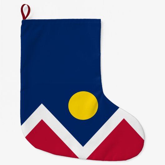 Vlag van Denver (Colorado, Verenigde Staten) Grote Kerstsok (Voorkant)