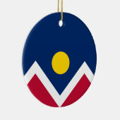 Vlag van Denver (Colorado, Verenigde Staten) Keramisch Ornament (Rechts)