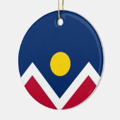 Vlag van Denver (Colorado, Verenigde Staten) Keramisch Ornament (Links)