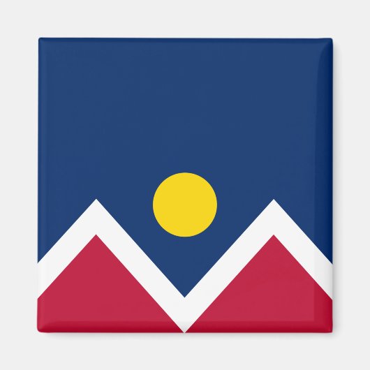 Vlag van Denver (Colorado, Verenigde Staten) Magneet (Voorkant)