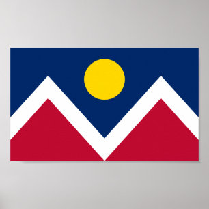 Vlag van Denver, Colorado, Verenigde Staten Poster