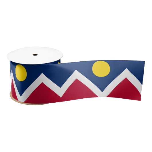 Vlag van Denver (Colorado, Verenigde Staten) Satijnen Lint (Spoel)