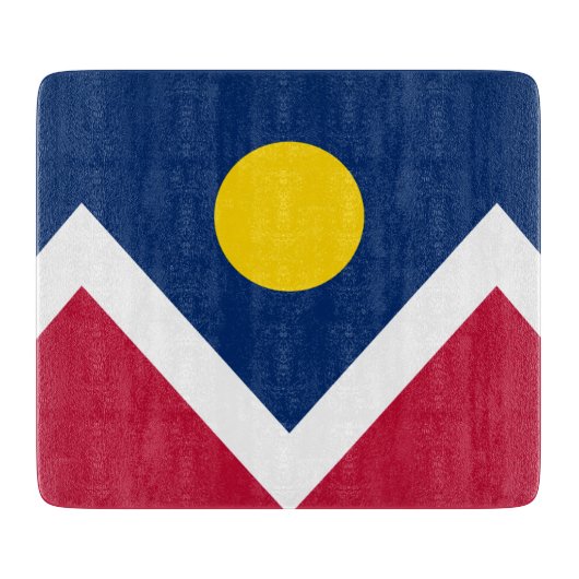Vlag van Denver (Colorado, Verenigde Staten) Snijplank (Voorkant)