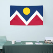 Vlag van Denver (Colorado, Verenigde Staten) Spandoek (Beurs)