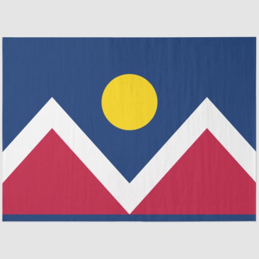 Vlag van Denver (Colorado, Verenigde Staten) Tissuepapier (Voorkant)