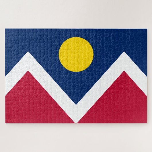 Vlag van Denver (Colorado, VS) Legpuzzel (Horizontaal)