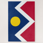 Vlag van Denver (Colorado, VS) Legpuzzel (Verticaal)
