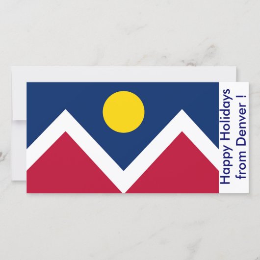 Vlag van Denver, Prettige Feestdagen vanuit Denver Feestdagenkaart (Voorkant)