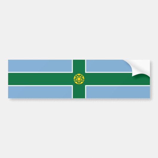 Vlag van Derbyshire (County of England, Verenigd K Bumpersticker (Voorkant)
