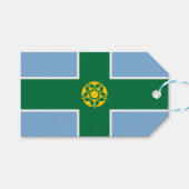 Vlag van Derbyshire (County of England, Verenigd K Cadeaulabel (Voorkant (Horizontaal))