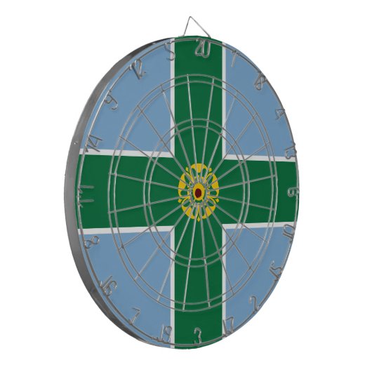 Vlag van Derbyshire (County of England, Verenigd K Dartbord (Voorkant Links)