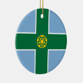 Vlag van Derbyshire (County of England, Verenigd K Keramisch Ornament (Rechts)