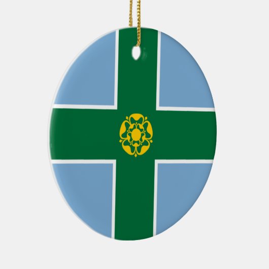 Vlag van Derbyshire (County of England, Verenigd K Keramisch Ornament (Rechts)