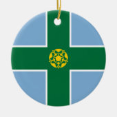 Vlag van Derbyshire (County of England, Verenigd K Keramisch Ornament (Voorkant)
