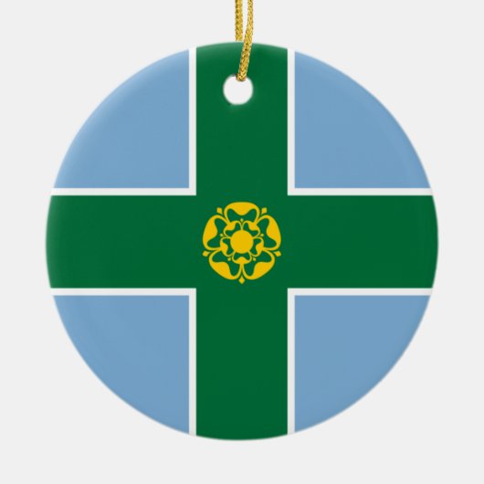 Vlag van Derbyshire (County of England, Verenigd K Keramisch Ornament (Voorkant)