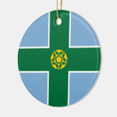 Vlag van Derbyshire (County of England, Verenigd K Keramisch Ornament (Links)
