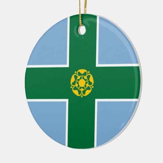 Vlag van Derbyshire (County of England, Verenigd K Keramisch Ornament (Links)