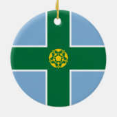 Vlag van Derbyshire (County of England, Verenigd K Keramisch Ornament (Achterkant)