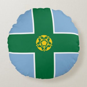 Vlag van Derbyshire (County of England, Verenigd K Rond Kussen