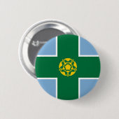 Vlag van Derbyshire (County of England, Verenigd K Ronde Button 5,7 Cm (Voorkant /achterkant)