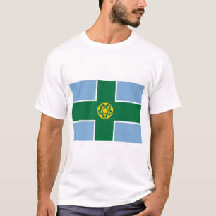 Vlag van Derbyshire (County of England, Verenigd K T-shirt