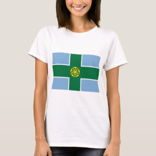 Vlag van Derbyshire (County of England, Verenigd K T-shirt