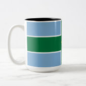 Vlag van Derbyshire (County of England, Verenigd K Tweekleurige Koffiemok (Links)