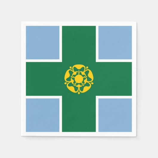 Vlag van Derbyshire Papieren servetten (Voorkant)