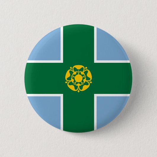 Vlag van Derbyshire Pinback Button (Voorkant)