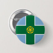 Vlag van Derbyshire Pinback Button (Voorkant /achterkant)