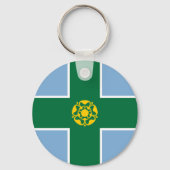 Vlag van Derbyshire Sleutelhanger (Voorkant)