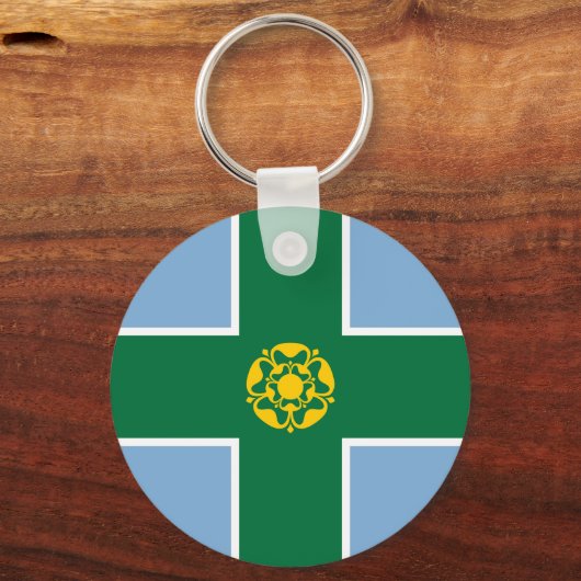 Vlag van Derbyshire Sleutelhanger (Voorkant)