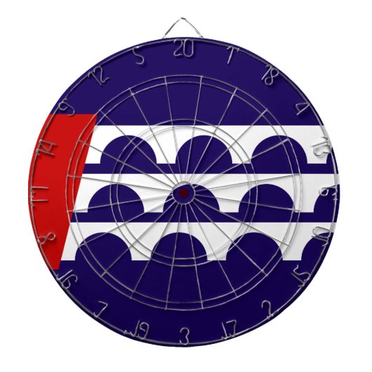Vlag van Des Moines (Iowa City) Dartbord (Voorkant)