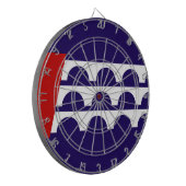 Vlag van Des Moines (Iowa City) Dartbord (Voorkant Links)