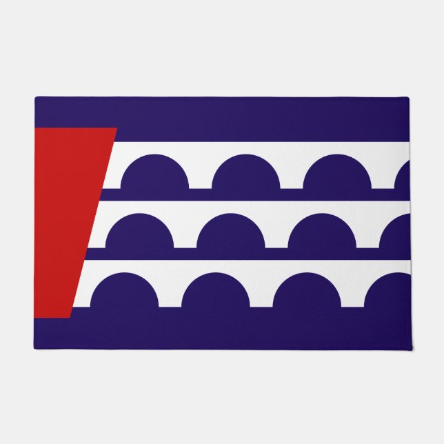 Vlag van Des Moines (Iowa City) Deurmat (Voorkant)