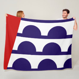 Vlag van Des Moines (Iowa City) Fleece Deken