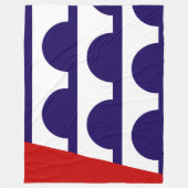 Vlag van Des Moines (Iowa City) Fleece Deken (Voorkant)