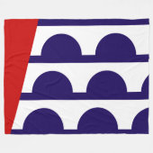 Vlag van Des Moines (Iowa City) Fleece Deken (Voorkant (Horizontaal))