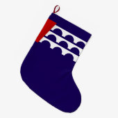 Vlag van Des Moines (Iowa City) Grote Kerstsok (Voorkant (Hangend))