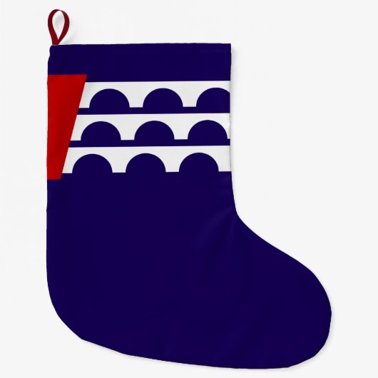 Vlag van Des Moines (Iowa City) Grote Kerstsok (Voorkant)