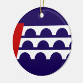 Vlag van Des Moines (Iowa City) Keramisch Ornament (Links)