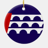 Vlag van Des Moines (Iowa City) Keramisch Ornament (Achterkant)