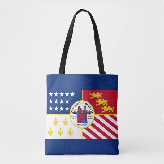 Vlag van Detroit, Canvas tas van Michigan (Voorkant)